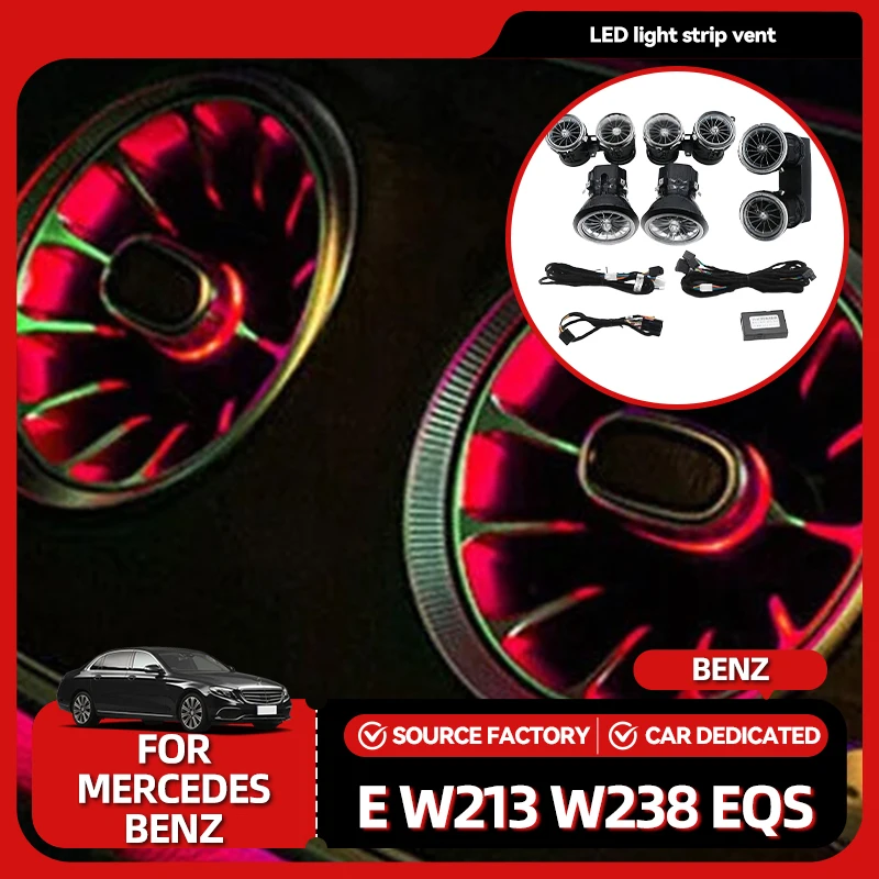 

Interior Mouldings LED Dashboard Air Vent Nozzle Lamp For Mercedes-Benz E W213 Coupe W238 EQS Outlet Door Speaker Cover 3D Twee