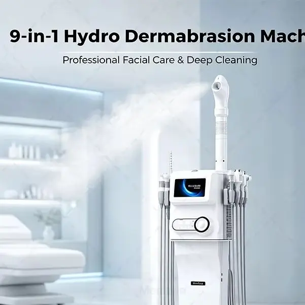 2026 Vertical 9 In 1 Hydro Dermabrasion Facial Machine Hot Spray Deep Hydration Skin Cleansing Rejuvenation Salon Spa Equipment
