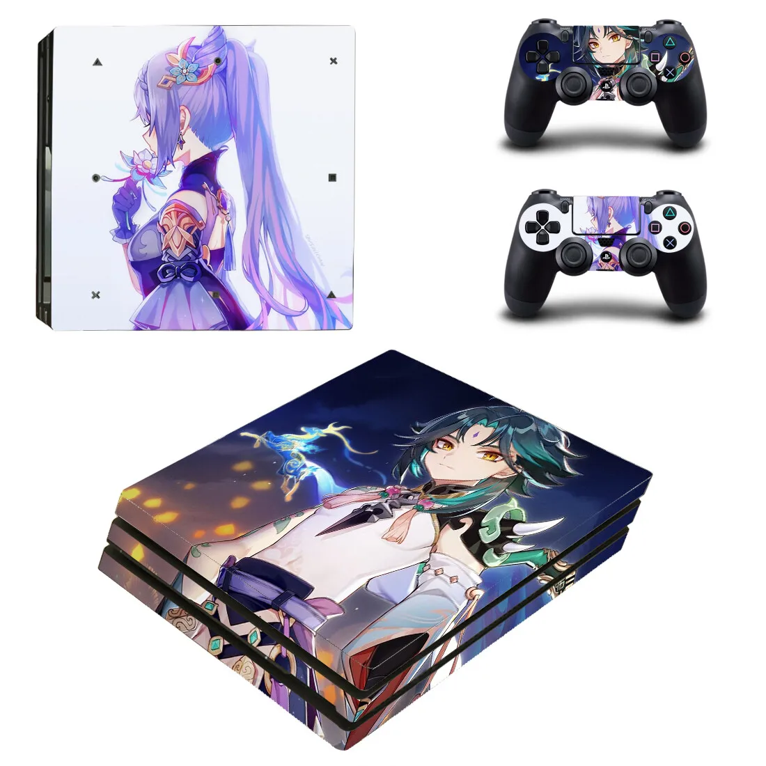 

Game Genshin Impact PS4 Pro Skin Sticker Decal Cover For PlayStation 4 PS4 Pro Console & Controller Skins Vinyl