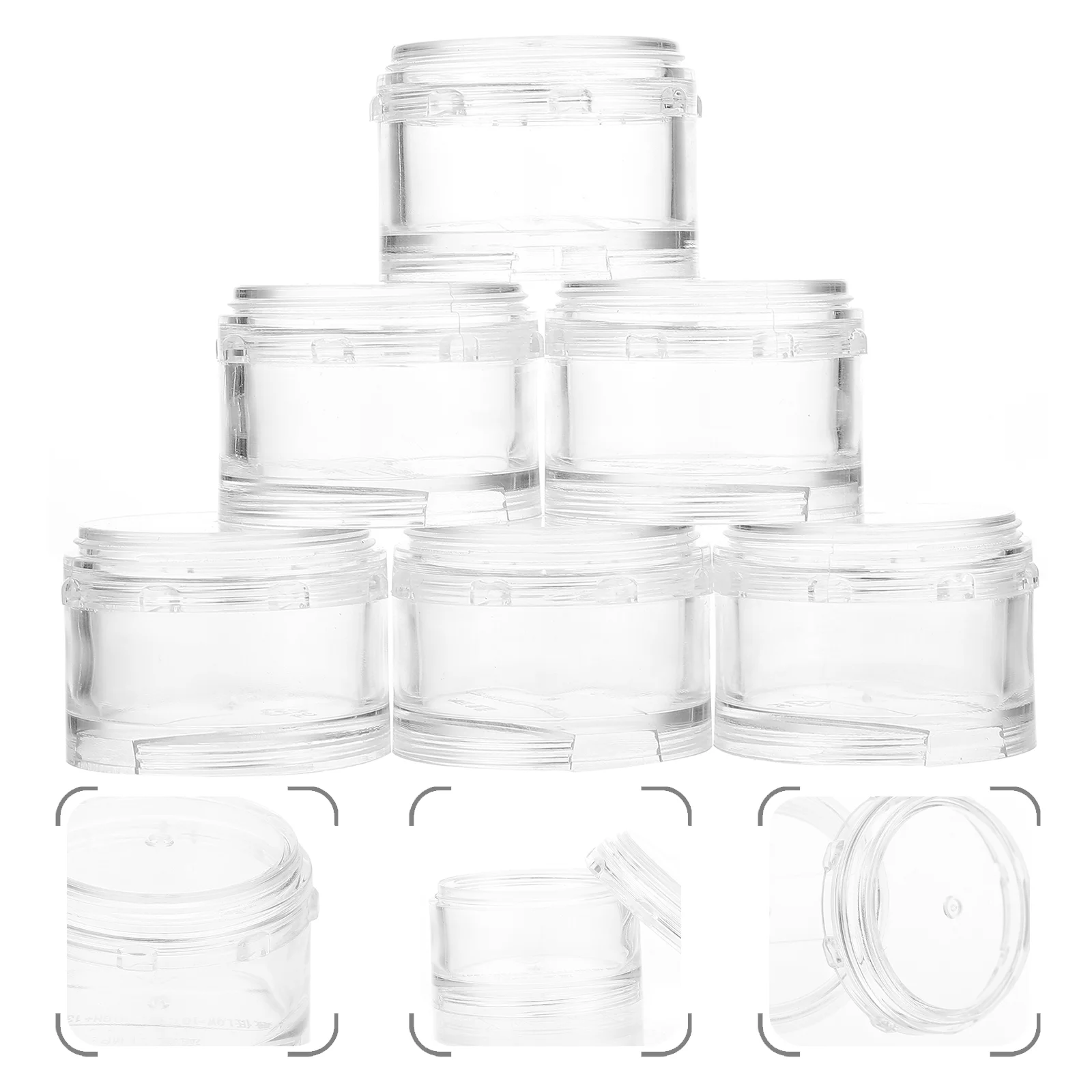 7 Pcs Portable Pill Box Circle Tray Stackable Planner Outdoor Containers Travel Weekly Mini Medicine