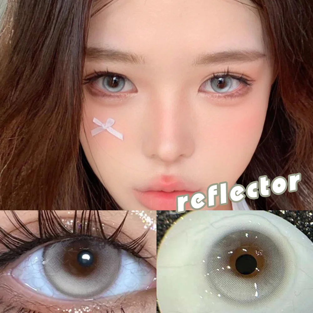 DUOXIU 2Pcs  Cosplay Colored Contact Lenses 2Pcs Myopia Halloween Anime Cyber Pink Color Contacts with Power Nebula Blue