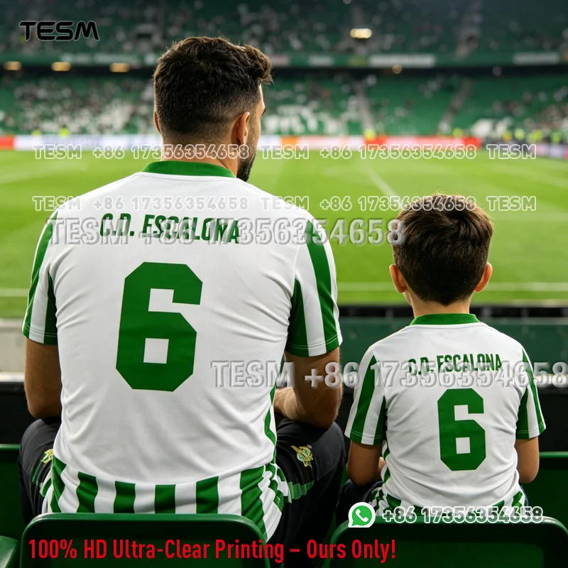 TESM Breathable Comfy Fabric Unisex Parent-Child Sports Tee Team Training Jersey Printed Loose Casual Short Sleeve