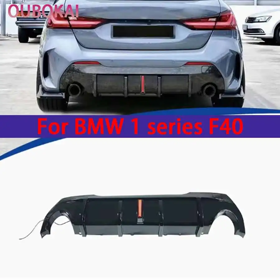 For BMW 1 series F40 2020-2024 Bright Black Car Rear Bumper Diffuser Rear Splitters Spoiler Glossy Black Back lip Car Accessorie