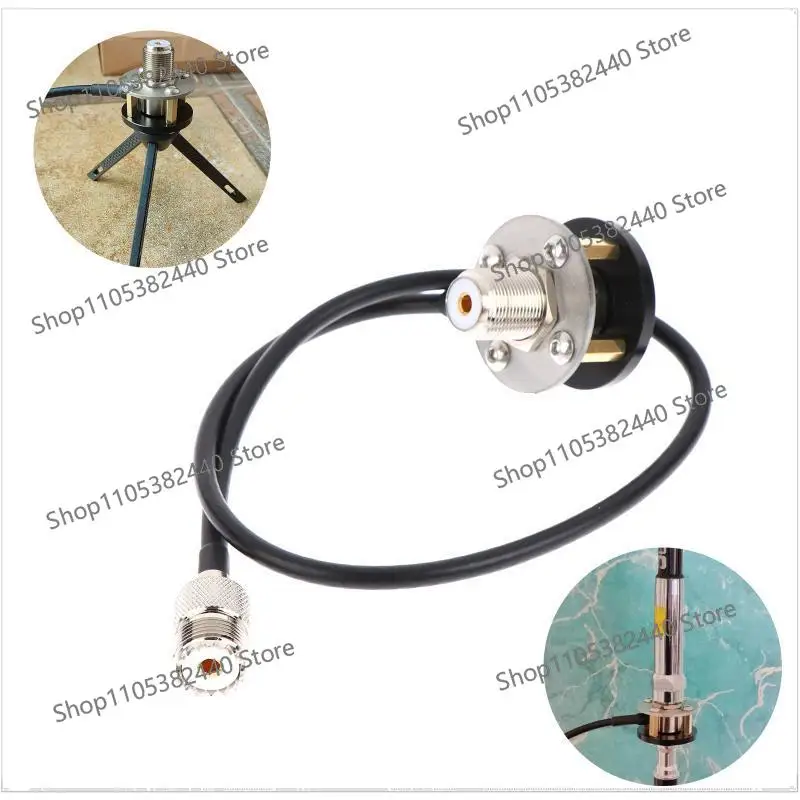 Tripod antenna mounting bracket, outdoor portable M pipe head antenna base 1/4 inch thread UV + shortwave