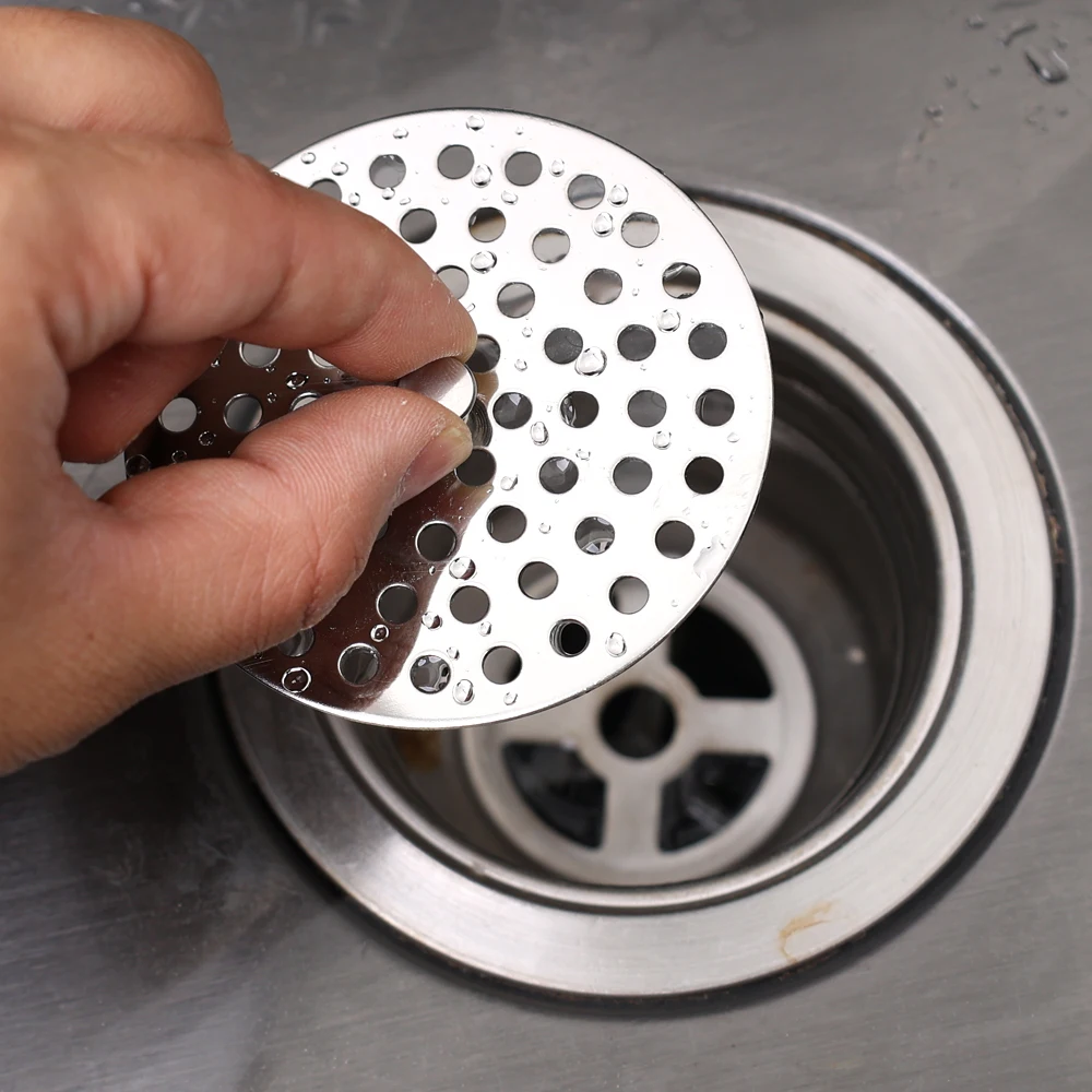 

304 Stainless Steel Floor Drains Net Cover Sink Strainer with Small Drain Hole Filter Hair Catcher Stopper for Kitchen Bathroom