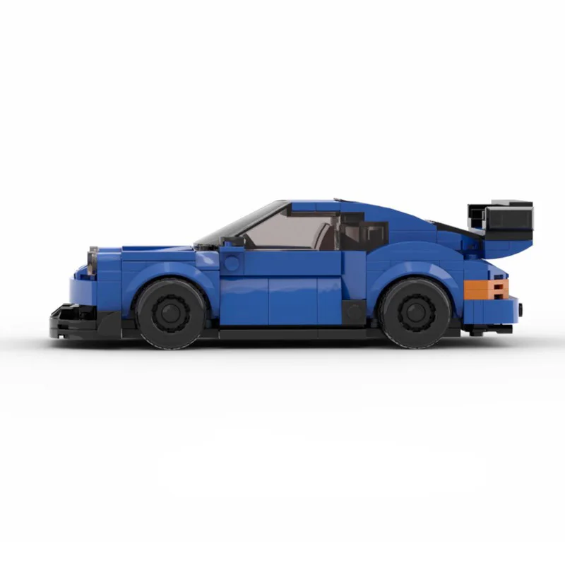 Moc-76383 Blue supercar set cool speed series car children's creative manual puzzle assembly 8-cell building block car model