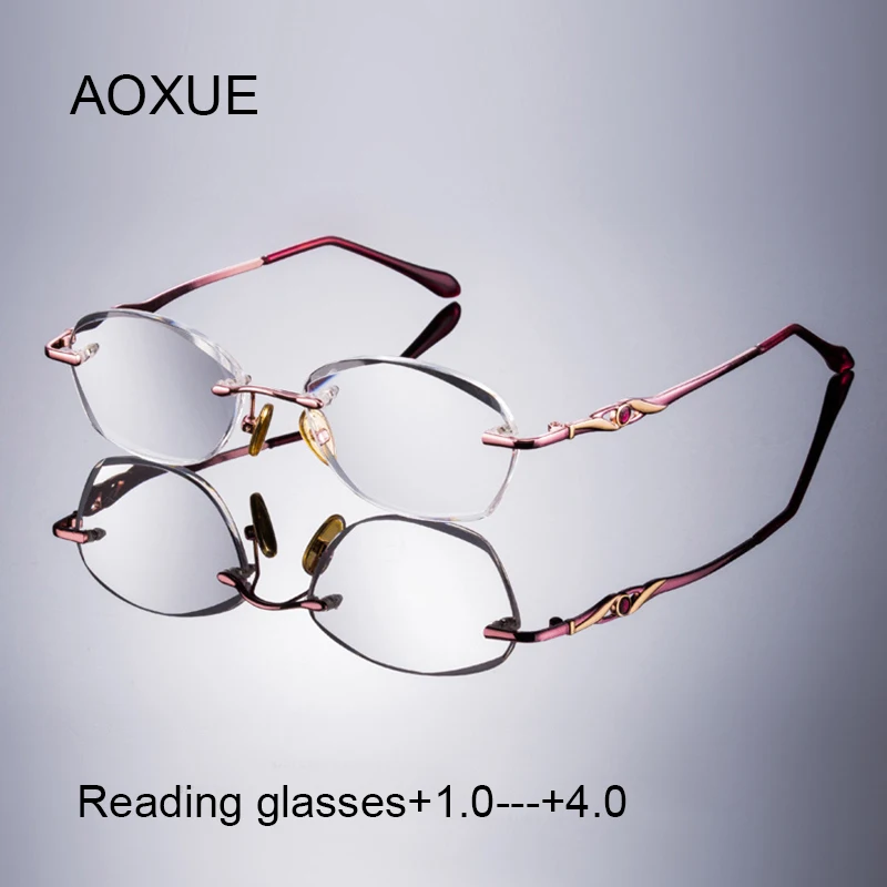 Crystal Glass Reading Glasses Woman Natural Stone Oval Presbyopic Diopter Readers Mineral lens +1.0 +2.0 +4.0 очки для чтения