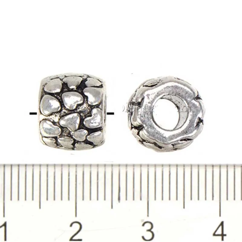 Beads Accessories Make Up Own Hands Diy Jewellery Bangle Berloques 20pcs Round Heart Large Hole Metal Crafts Components Supplies