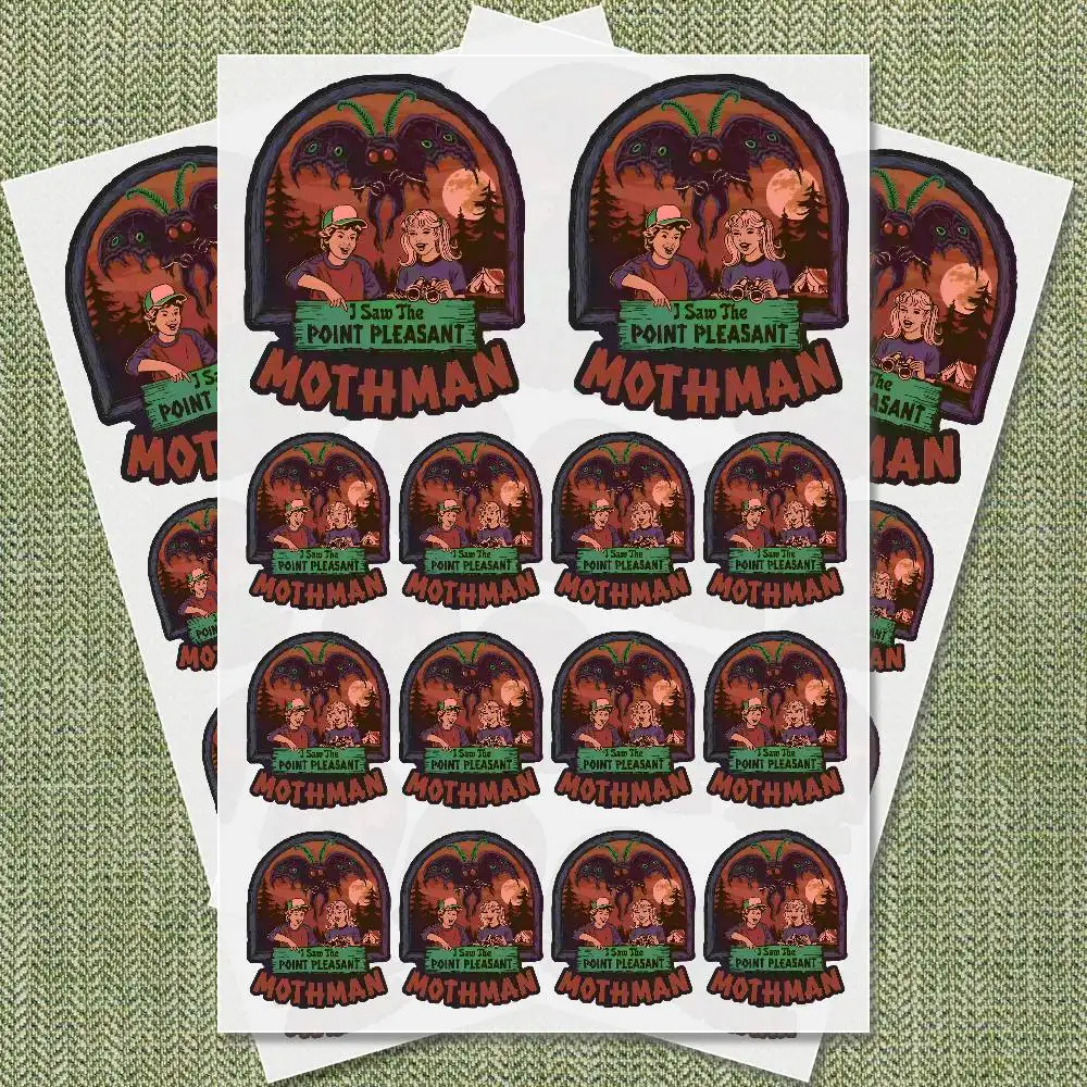 

Наклейка I Saw The Mothman с японским мультяшным рисунком, подходит для мультяшного тела, светоотражающая наклейка на автомобиль, наклейка на шлем