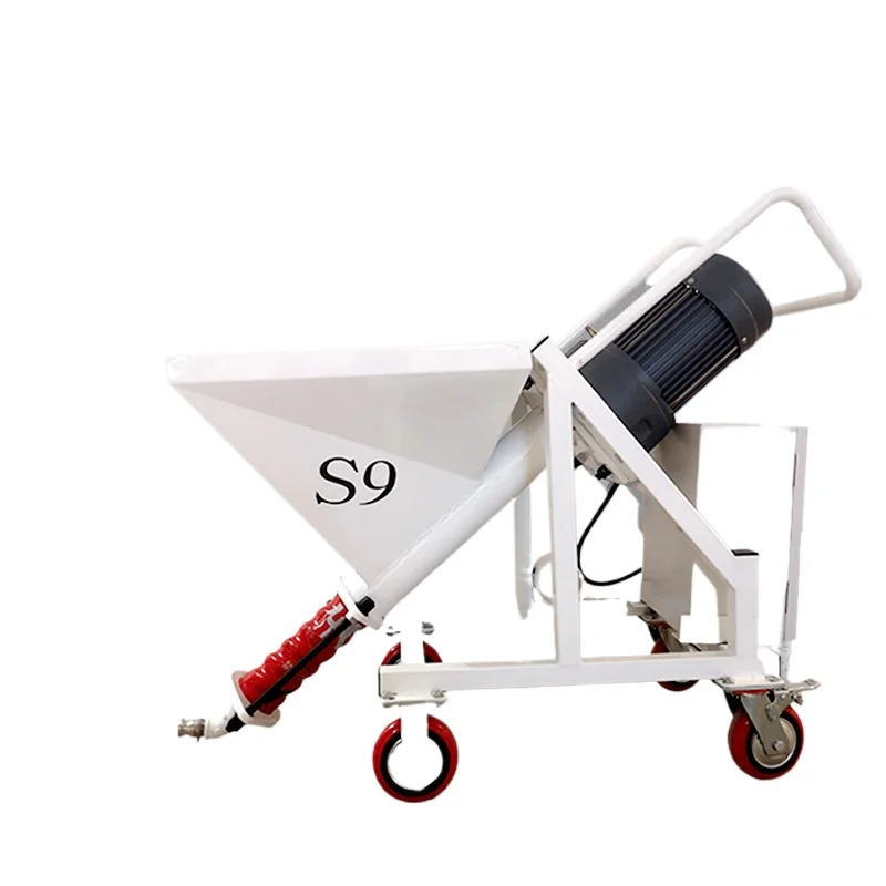 Real stone paint putty powder S3 fireproof paint spraying machine T9 hanging basket scaffolding mortar machine electric