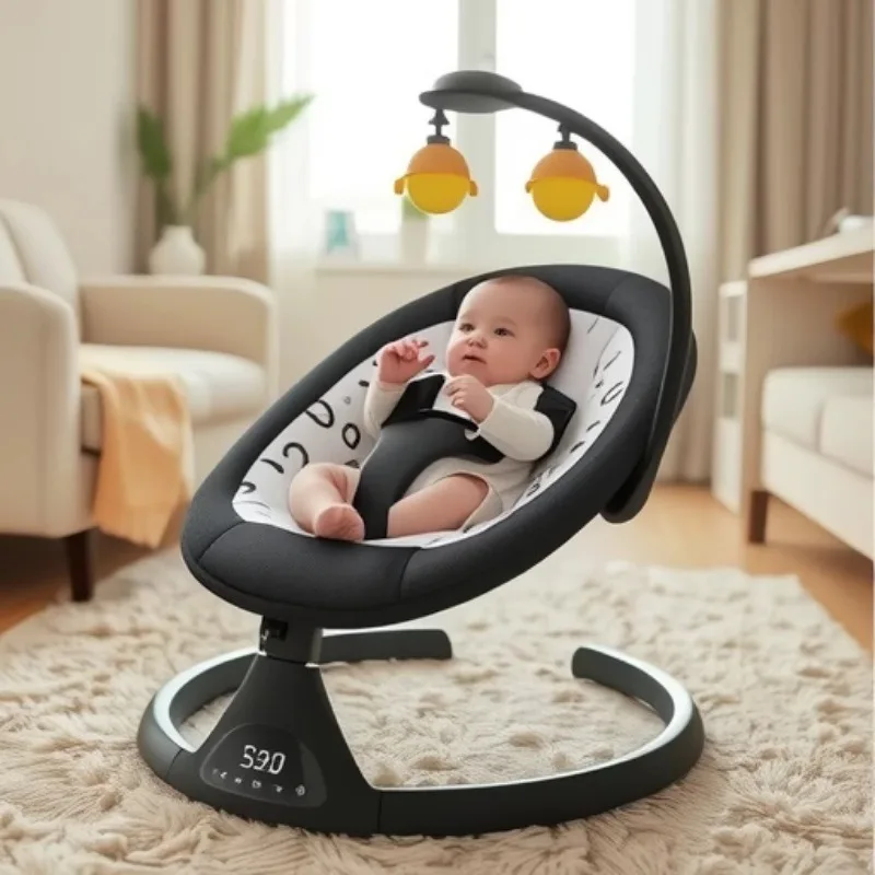 Baby Rocking Chair Newborn Baby Sleeping Artifact Multifunctional Soothing Chair Rocking Chair Cradle