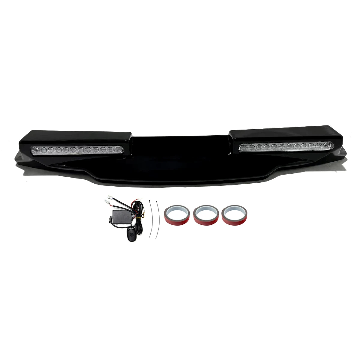Roof Spoiler with Hidden LED Light Bar Compatible with 2024 2025 Ford F150 F-150 Lariat Cab Roof Wing With Day Running Light US