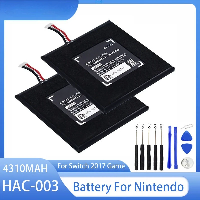 

HAC-003 Rechargeable Battery 4310mAh 3.7V Upgrade Battery Replacement for Nintendo Switch 2017 Game Console HAC-001 with Tools