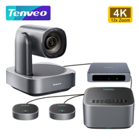 Tenveo VLGroup All-in-One 4K Conference Camera 4K 12x Zoom PTZ Camera with M6B 6m Voice Pickup Range Bluetooth Speakerphone
