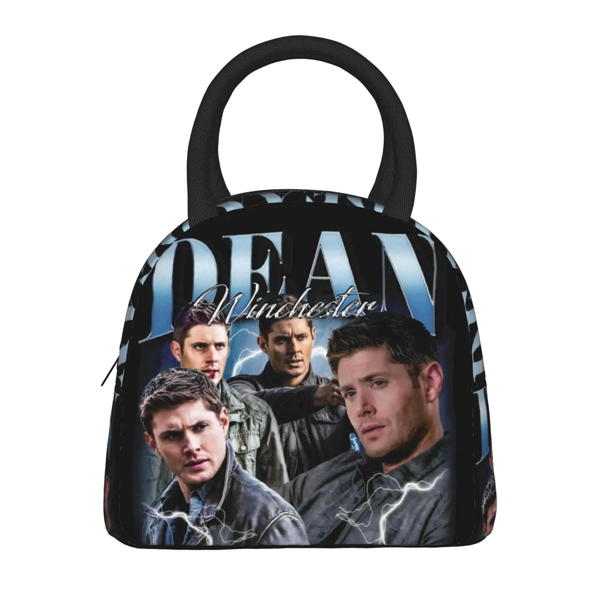 

Винтажная сумка для обеда Dean Winchester Supernatural, ланч-бокс, детская сумка-холодильник для пикника на открытом воздухе, повседневная термосумка из оксфордской ткани, сумка-тоут