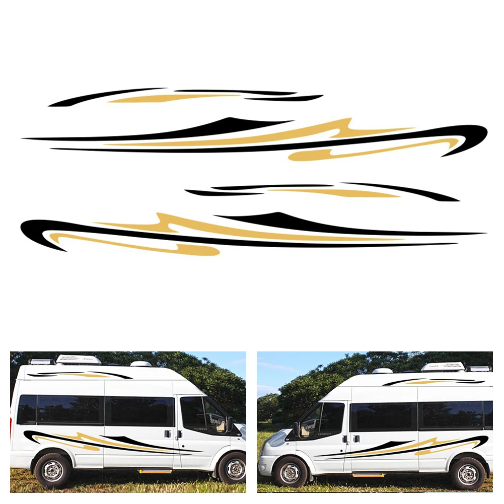 2pcs For Mercedes Sprinter Car Long Side Stripes Stickers Auto DIY Sports Styling Decoration Decal Automobiles Car Accessories