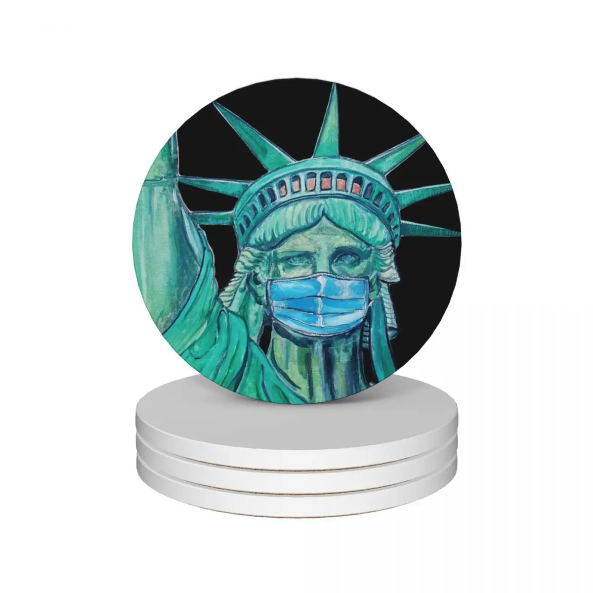 

America the brave Ceramic Coasters (Set of 4) table decoration and accessories coffee coffee cup stand for coffee cups Coasters