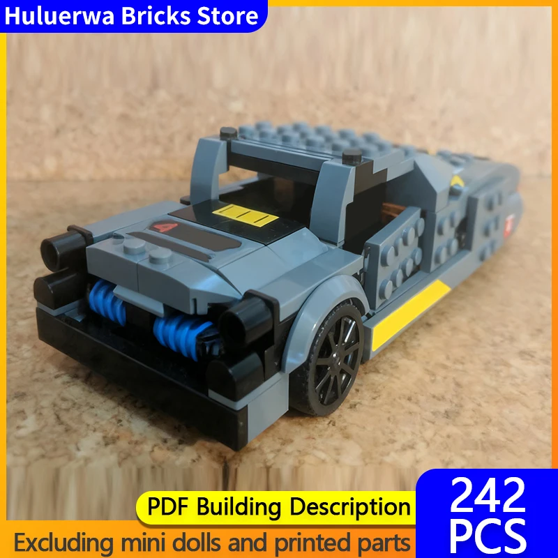 

Модель городской автомобиль MOC, строительные кирпичи, сани, американский большой седан, модульная технология, детские праздничные подарки, сборка игрушек, костюм