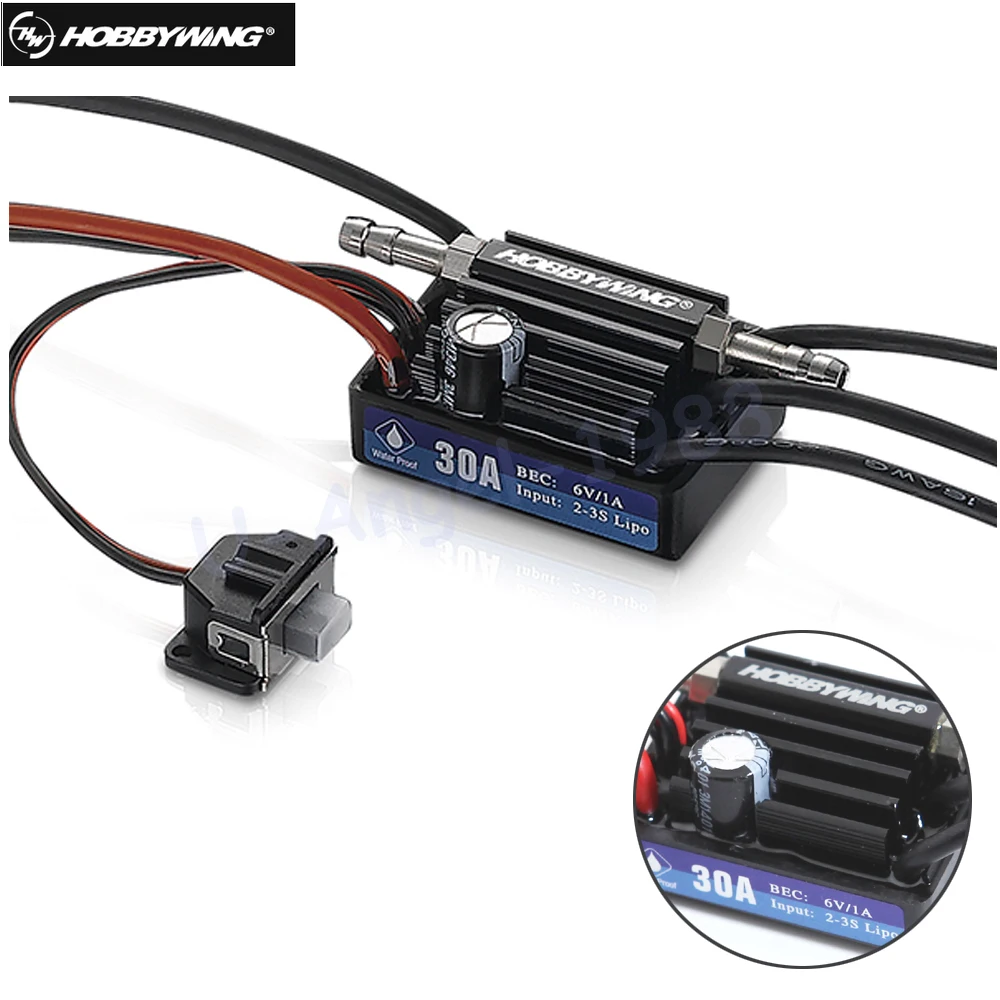 

Hobbywing SeaKing V3 30A/60A/90A/120A/130A/180A 2-6S Lipo Speed Controller 6V BEC Waterproof Brushless ESC for RC Boat