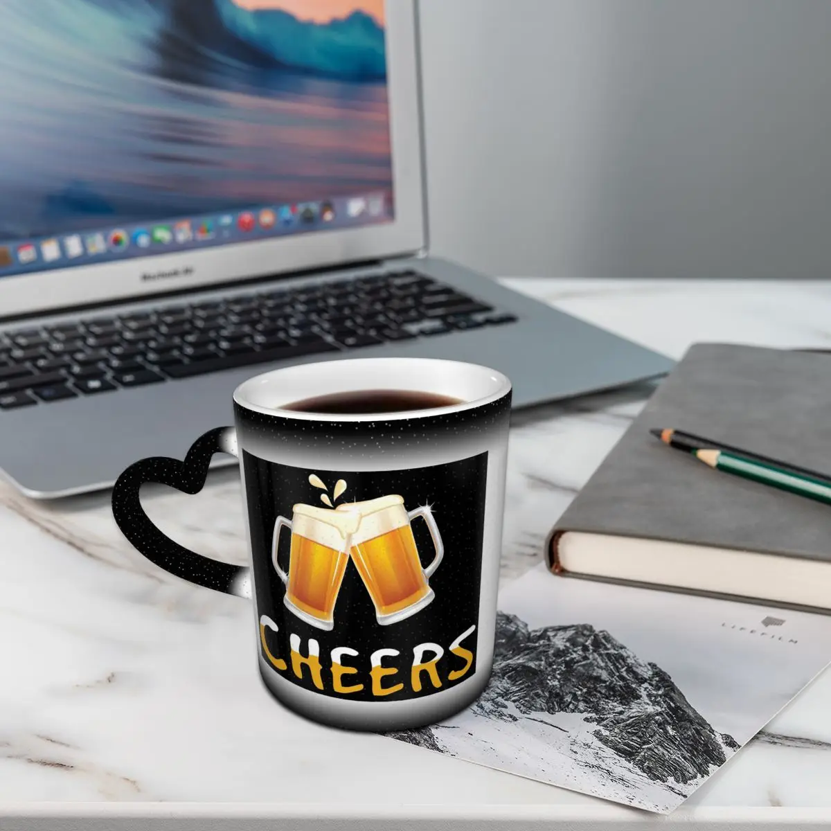 Cheers Beer Mug Prints Mug Funny Ceramic Coffee Cups Tea Mugs Milk Cup Drinkware Gifts for Friends