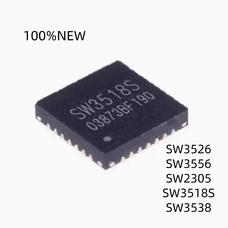 (5Pcs) 100% New Sw3526 Sw3556 Sw2305 Sw3518S Sw3538 Qfn Multi-Protocol Fast Charging Chip Ic