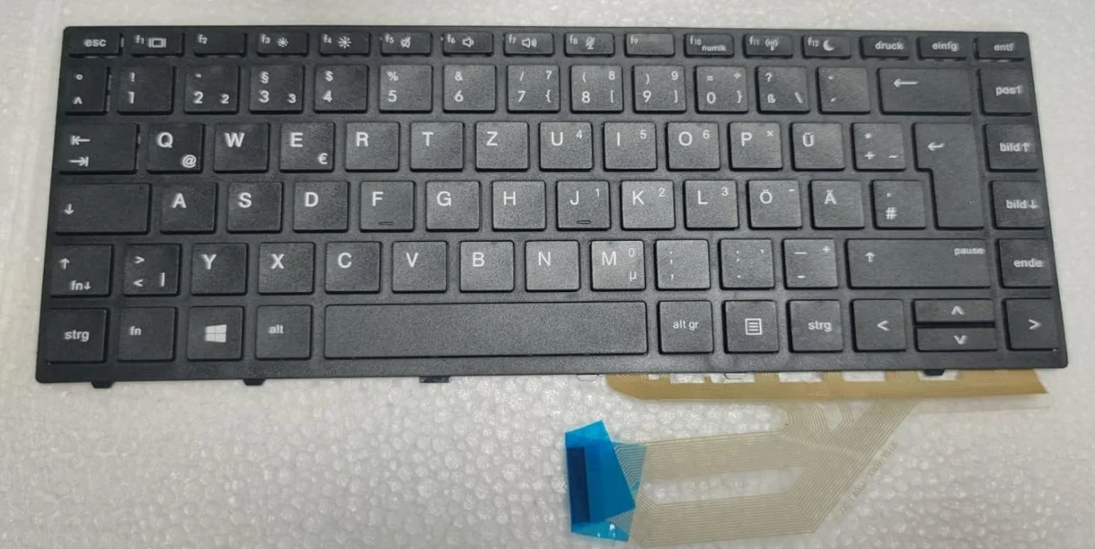 German Keyboard for HP ProBook 430 G5 440 G5 445 G5 640 g4 640 g5 640 g5 645 g5 Black Frame No backlit QWERTZ Layout