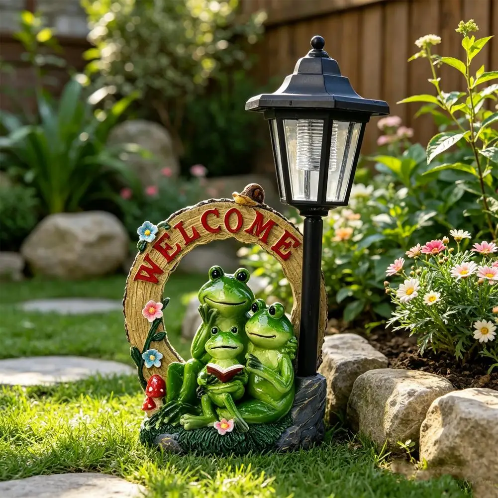 luminaria-solar-de-resina-para-jardim-com-design-de-sapo-e-cachorrinho-estatua-de-animal-fofa-para-quintal-patio-varanda-acendimento-desligamento-automatico-decoracao-externa-a-prova-d'Agua