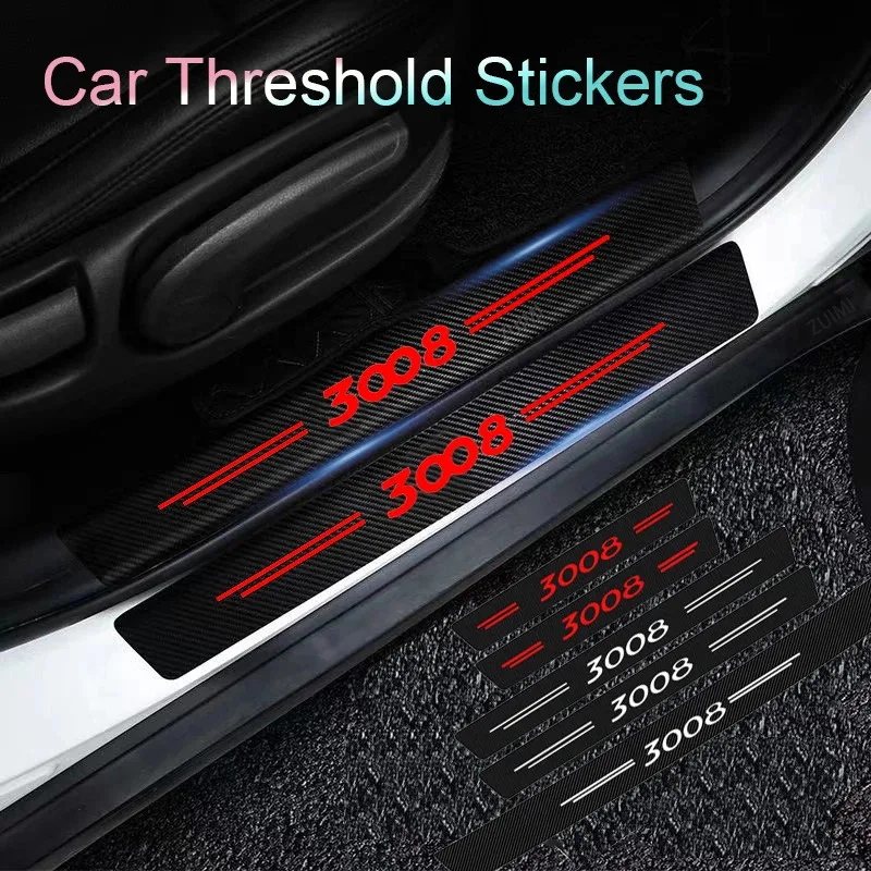 

Car Door Threshold Film for Peugeot 3008 Water Proofing Interior Protective Stickers Rear Trunk Bumper Durable Guard Accessories