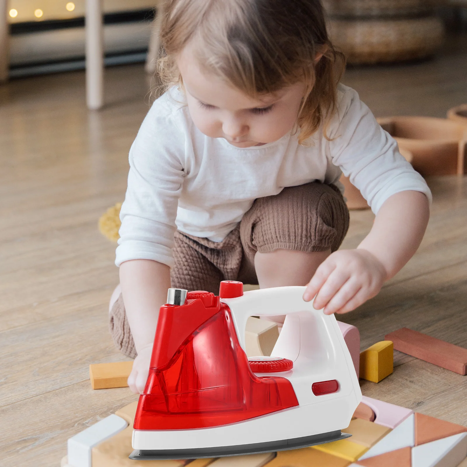 1pc Elektrisch strijkijzer Simulatie Huishoudapparaat Speelbal voor kinderen Educatief rollenspel Duurzame kinderkeuken