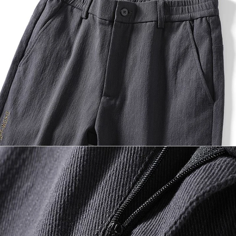 男性冬暖かい弾性スーツパンツ男性フリース裏地肥厚ブレザーパンツスリムフィット多用途レギュラーカジュアルズボン