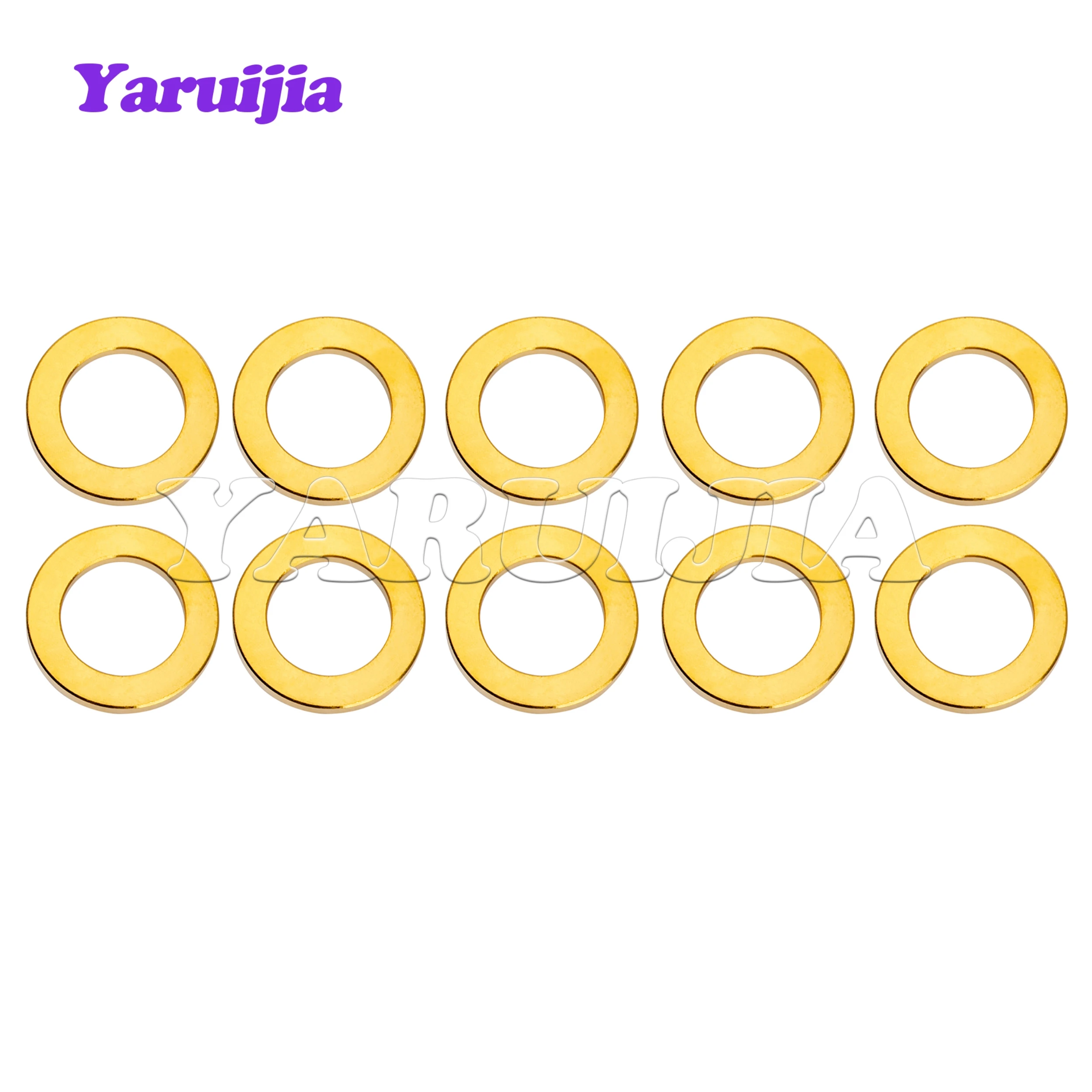 Yaruijia Titanium Washers M3/M4/M5/M6/M7/M8/M10/M12/M14 DIN912 Flat Spacer Gasket for Bicycle Cycling Motorcycle Car 10pcs