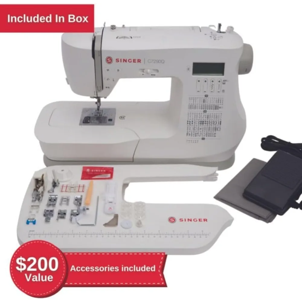 

Computerized Sewing & Quilting Machine with Extension Table, 12 Presser Feet & Accessories|417 Stitch Applications