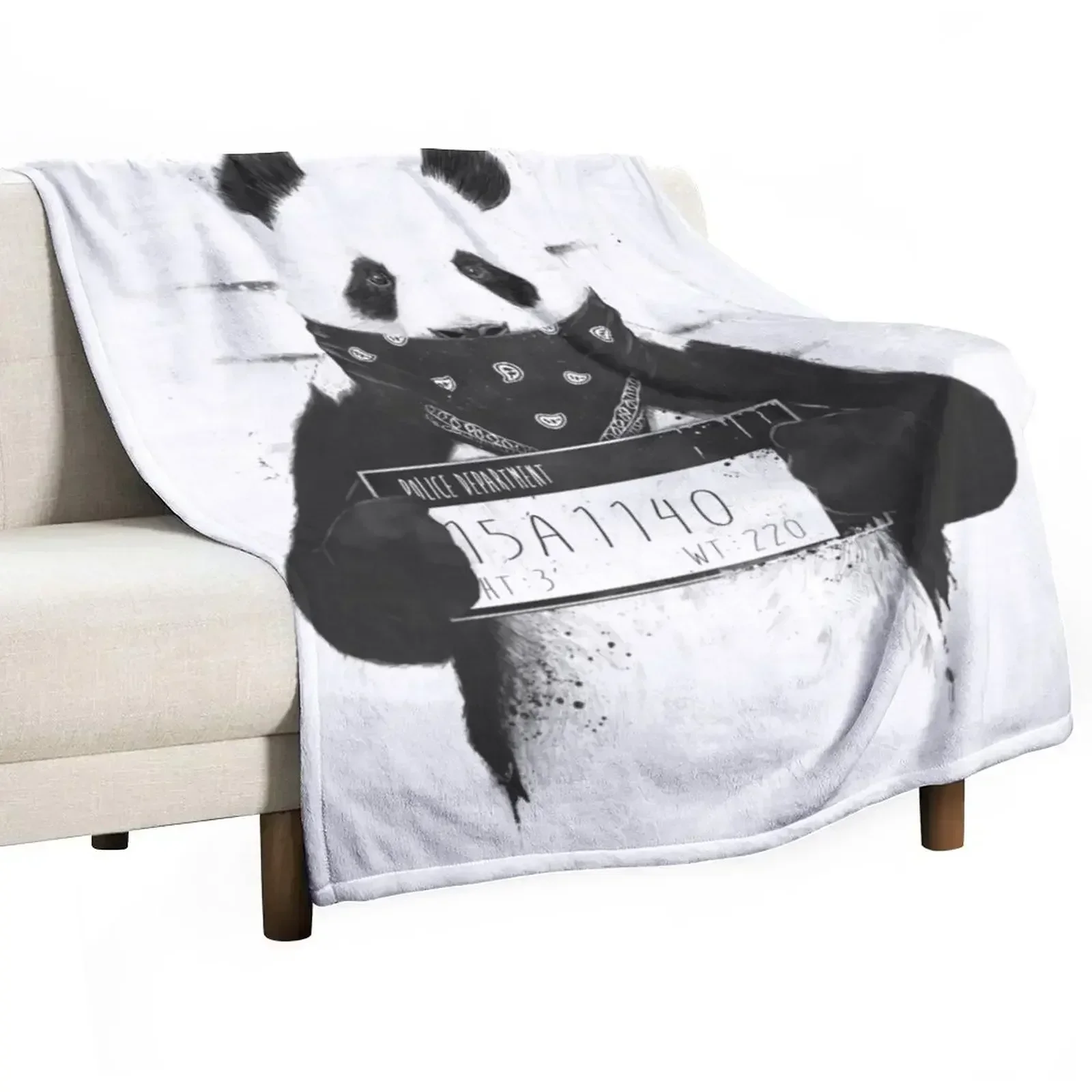 Bad panda Throw Blanket Furrys Designers Beach Blankets Sofas Of Decoration Multi-Purpose Summer Blankets