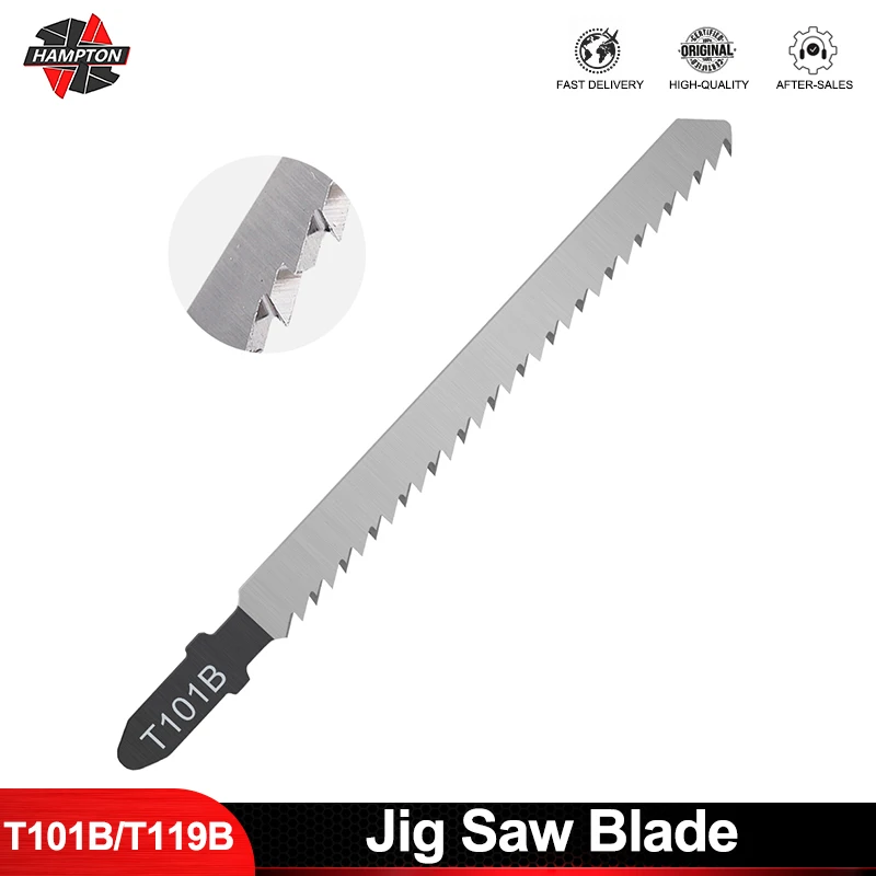 

6-18TPI Jig Saw Blade T Shank Reciprocating Saw Blade 75-115mm Saber Blade for Wood Cutting Tool HSS Saw Blade T101B T101BR