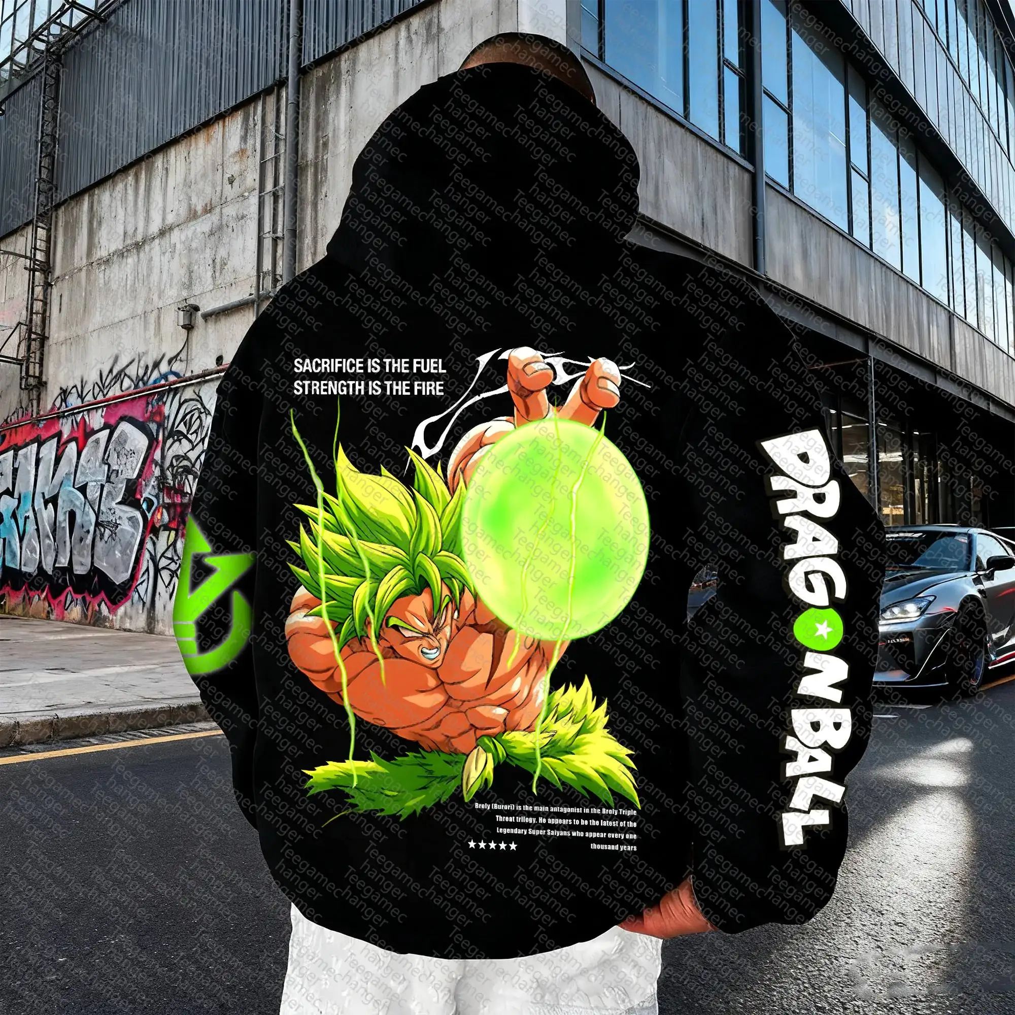 กางเกงจ็อกเกอร์ลายดราก้อนบอล โบรลี่ ซูเปอร์ไซย่า กรีน เอนเนอร์จี้ แบล็ค สำหรับผู้ชายและผู้หญิง สไตล์อนิเมะ สตรีทแวร์ ลำลอง พิมพ์ลายสีขาว