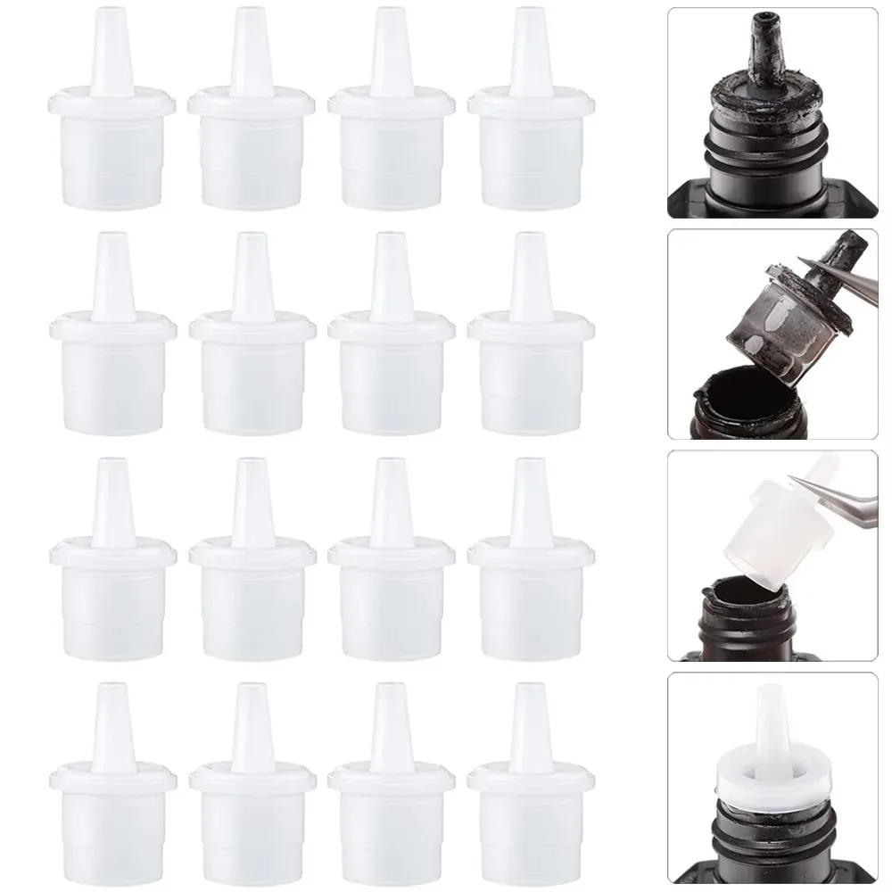 20 pcs Universal Eyelash Glue Replacement Bottle Mouth Head Convenient Extended Glue Usage Anti-blocking Eyelash Extension Tool