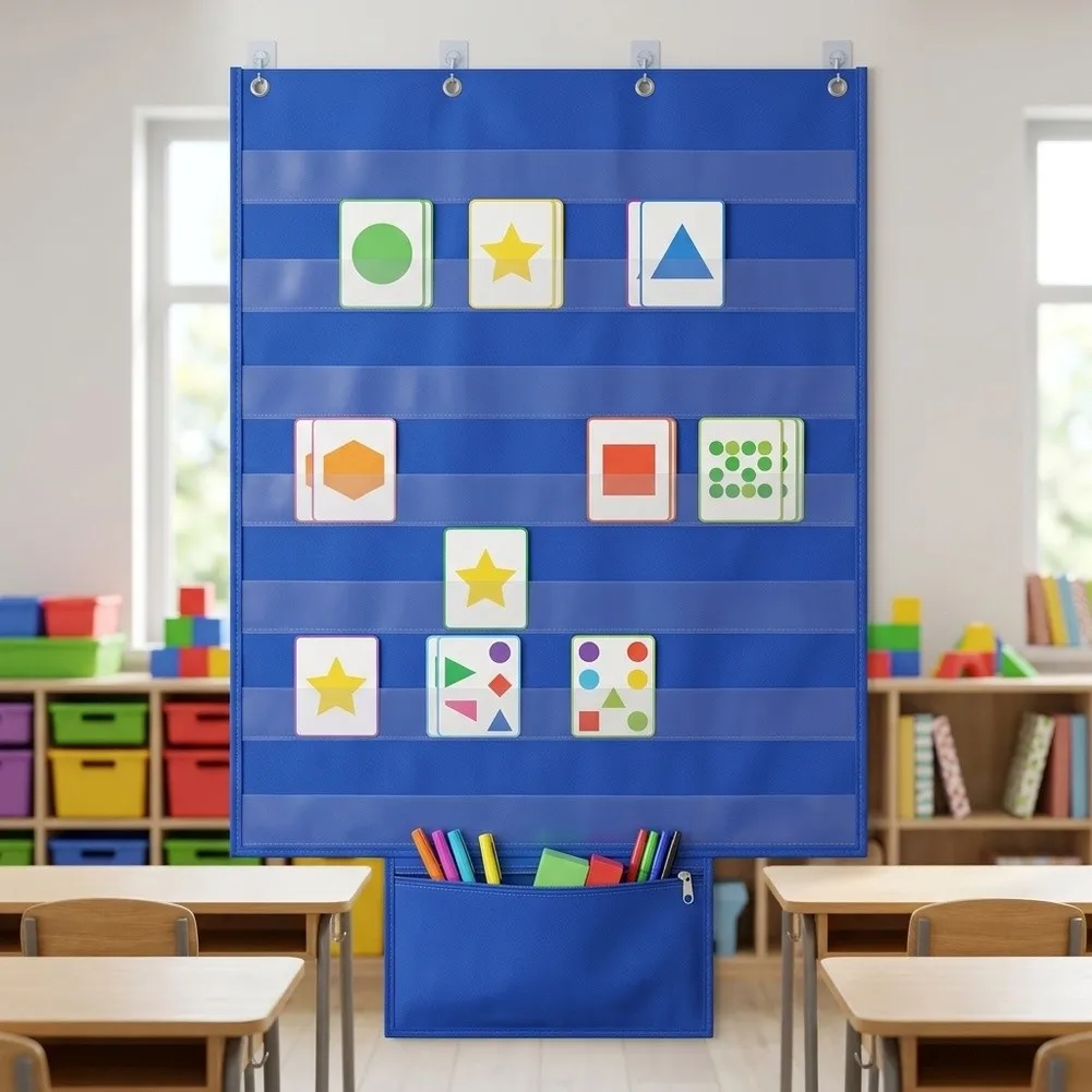 Pocket Chart for Academic Use and Outdoor Gatherings Featuring Spacious Layout for Cards Posters and Instructional Materials