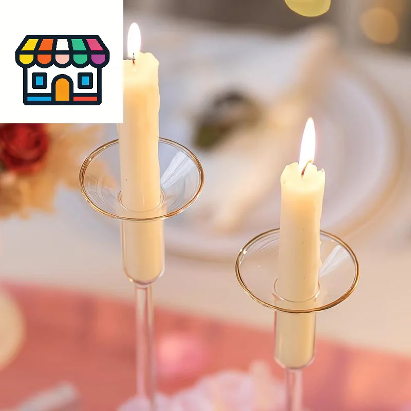3 Pack Glass Candle Holders Set With Wax Catcher, Drip Guards& Anti-Tip Base