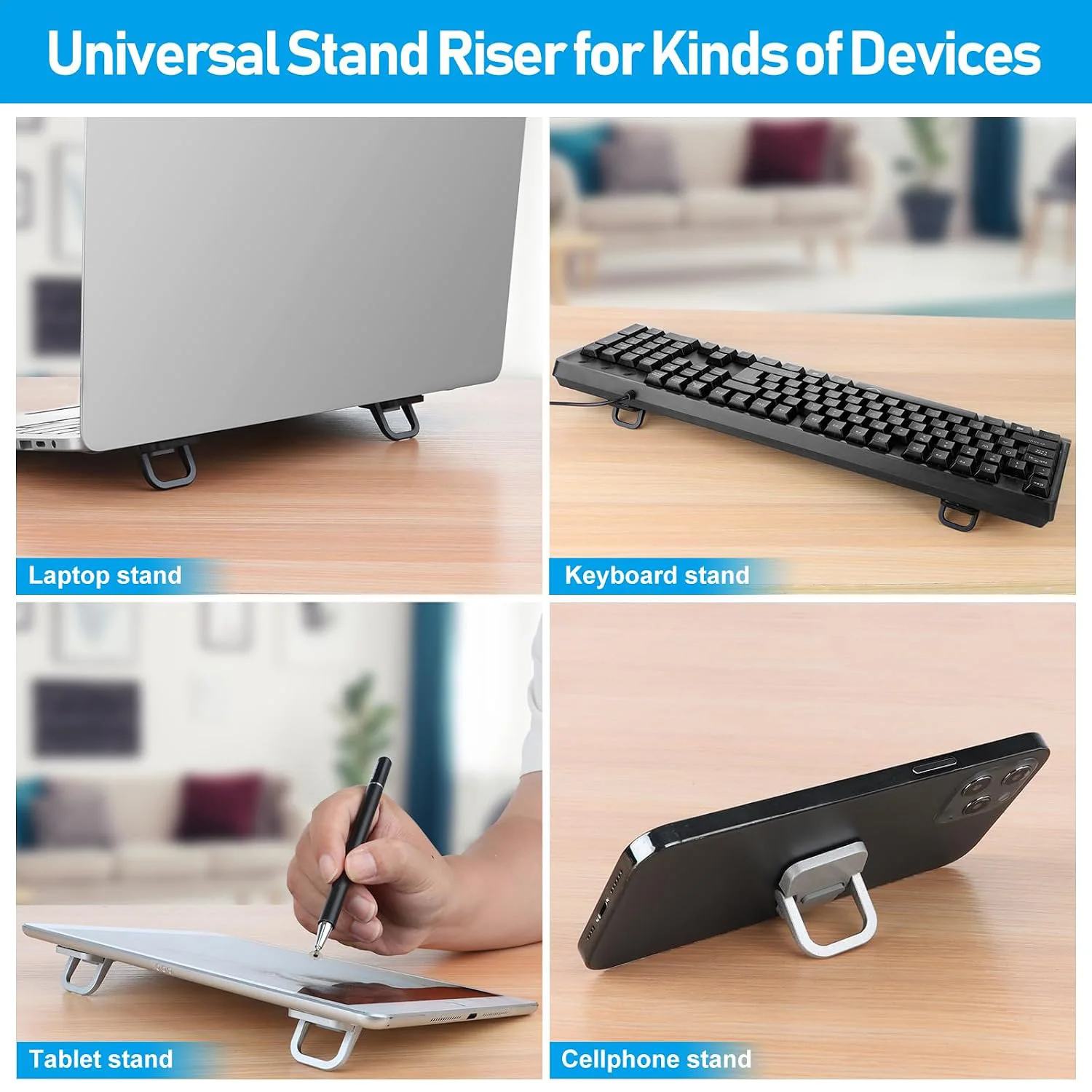 2pcs Keyboard Stands, Mini Laptop Stand for Desk, Portable Laptop Stand Compatible with MacBook Air Pro, Dell XPS, HP More.