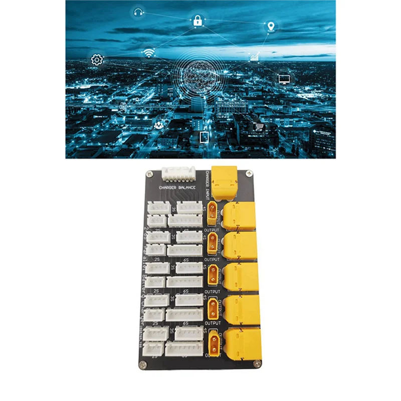 2X Lithium Battery Charging Board Parallel XT30 XT60 Plug 2‑6S Lithium Batteries For B6 Charger Electronic Components-A74Z