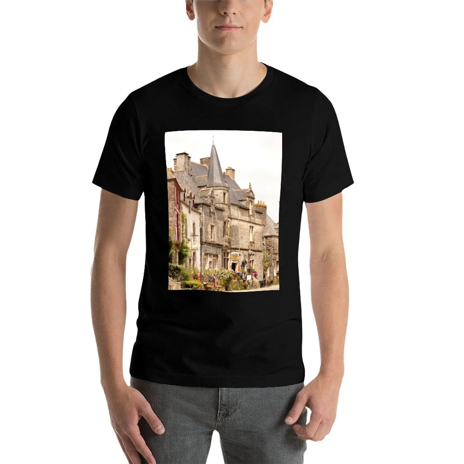 تي شيرت Brittany Graphic Terre t man Rochefort en Main of in Street Village the France - قميص