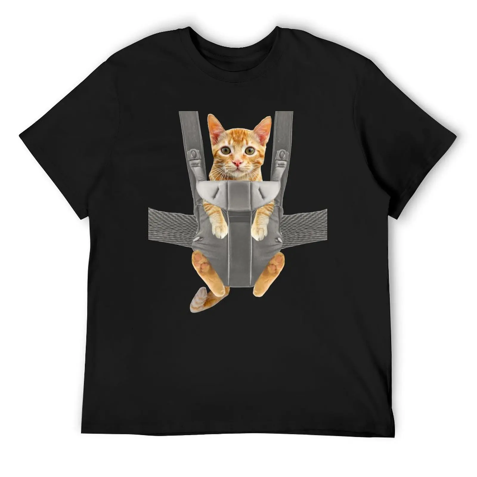 Monty the cat in baby carrier T-Shirt cheap stuff quick-drying quick drying mens clothes