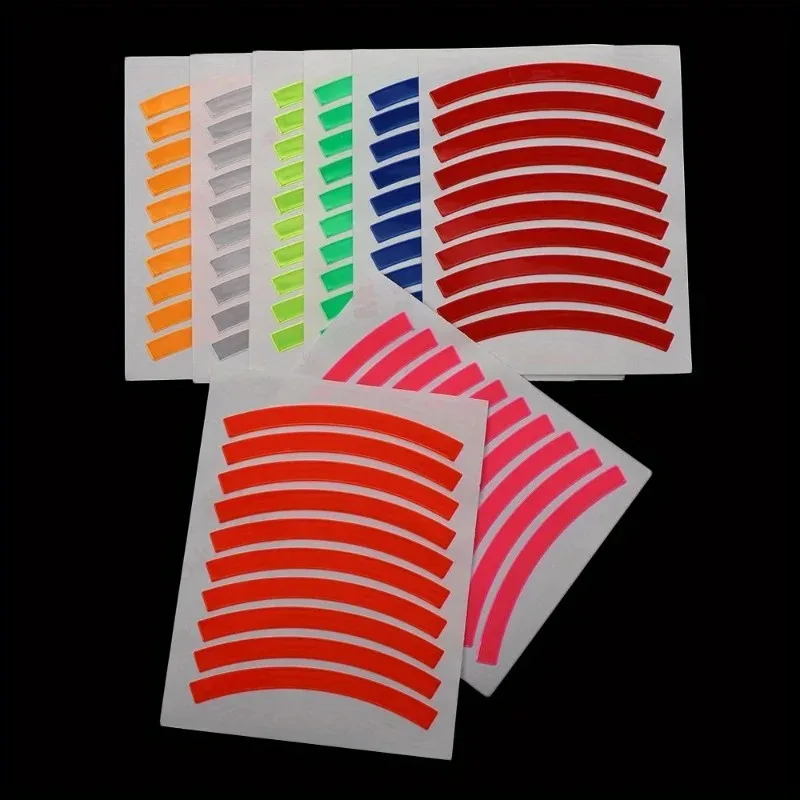 1set Sheet Reflective Tire Stickers for Bicycles Motorcycles Boost Night Visibility Safety Ideal Christmas Gift Idea