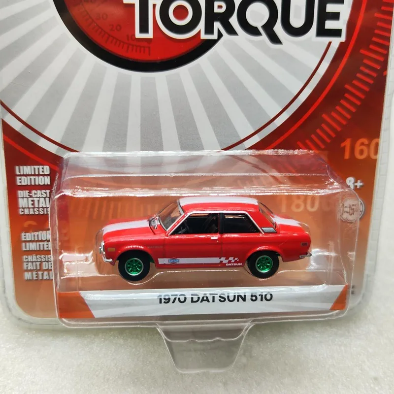 

Коллекционная модель автомобиля Datsun 1970, литье под давлением в масштабе 1:64, коллекция сувенирных украшений, игрушечный автомобиль