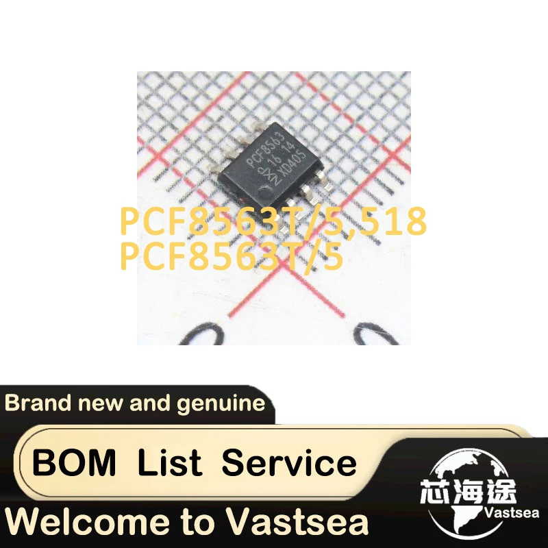 PCF8563T/5,  SOIC-8 Real Time Clock, new and original, With BOM List Service,  PCF8563T/5,518