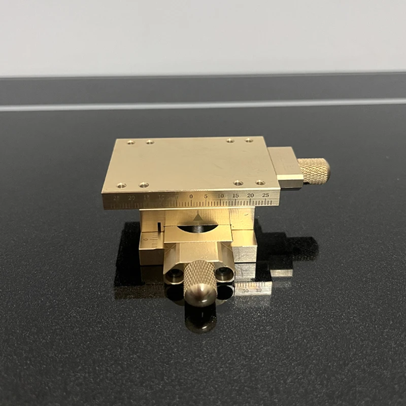 Miniature XY Cross Slide Table with Adjustable XY Brass Rails