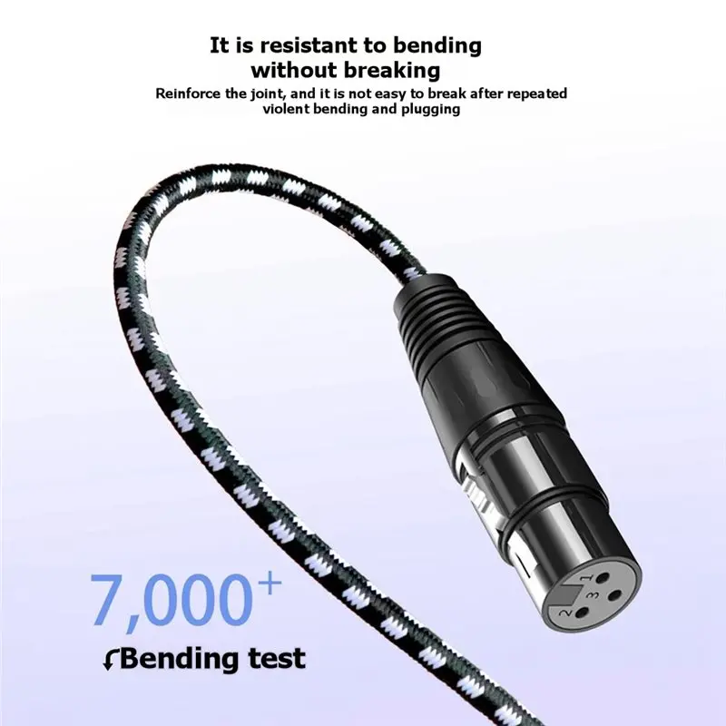 Cables XLR A13E-Balanced para micrófonos, paquete de 2, trenzados, macho-hembra, para micrófonos DMX512, para mezclador de micrófonos, altavoz