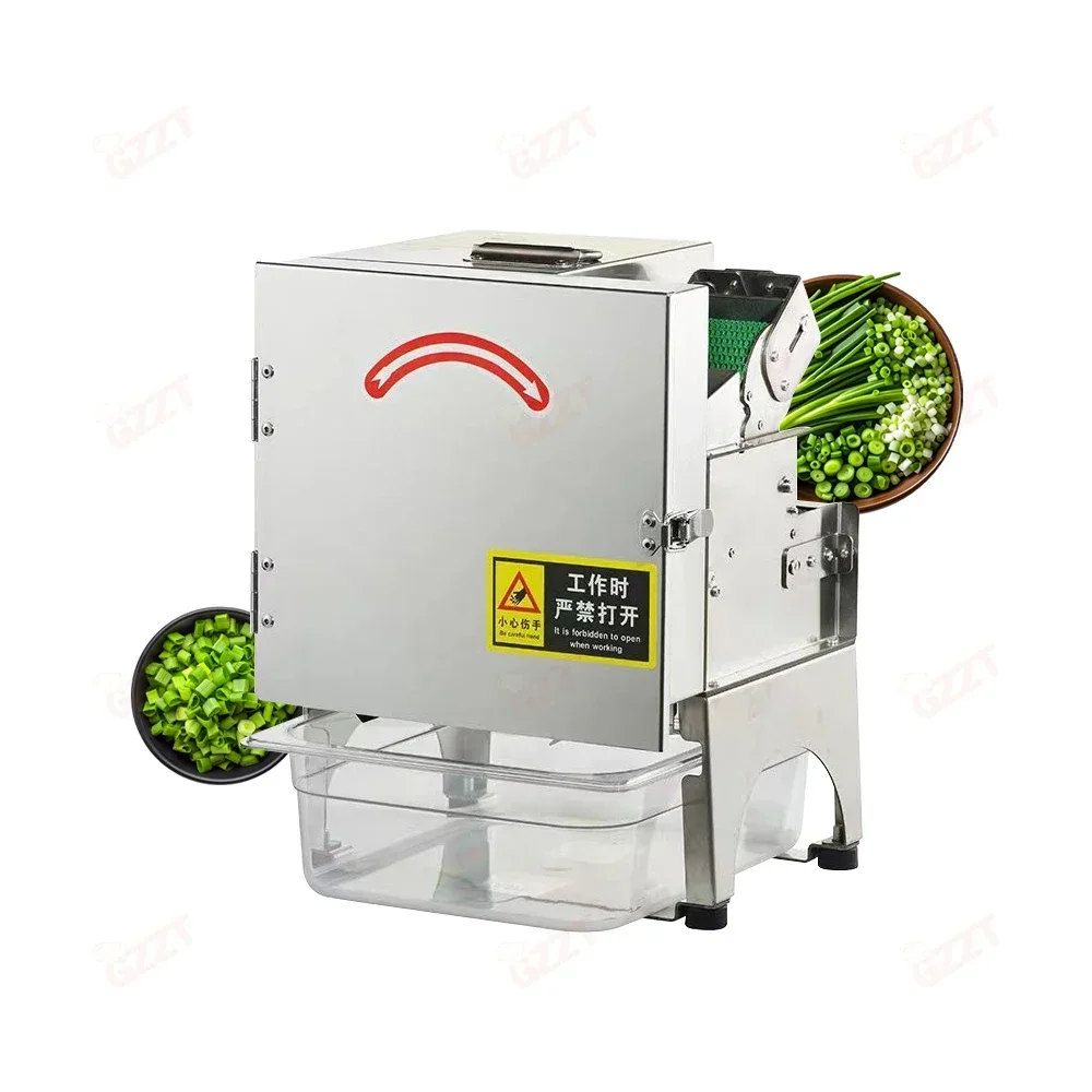 200kg/h Industrial Vegetable Cutter Root Vegetable Onion Cutter Okra Slicer Leek Celery Banana Pepper Mushrooms Chopper Machine
