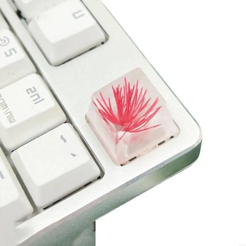 

N1HD Epoxy Resin Artisanal Keycap With Real FlowerOEM Height For Mechanical Keyboards