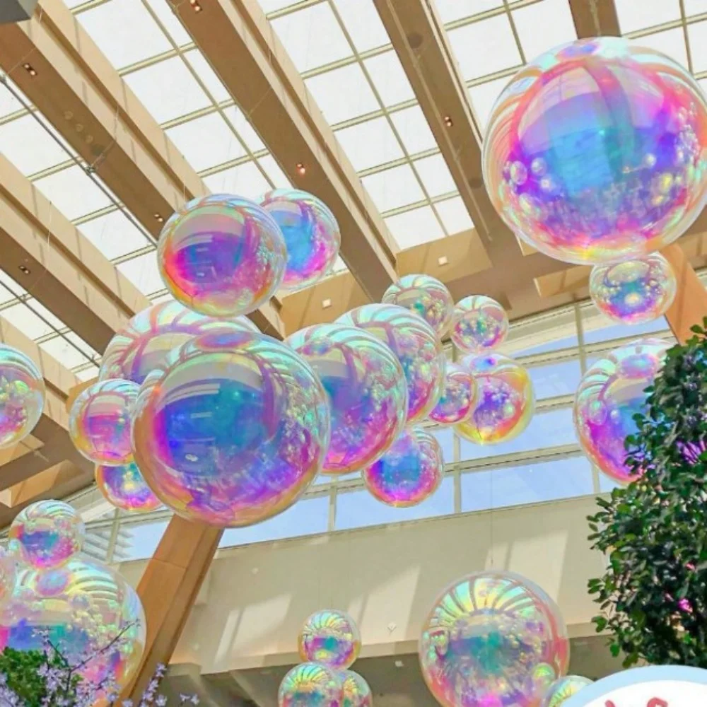 12/22/32/50 Zoll 4D Regenbogen Holographische Folienballons Aufblasbare Spiegelbälle Hochzeit Jubiläum Geburtstag Party Dekoration Globos – Detail 7
